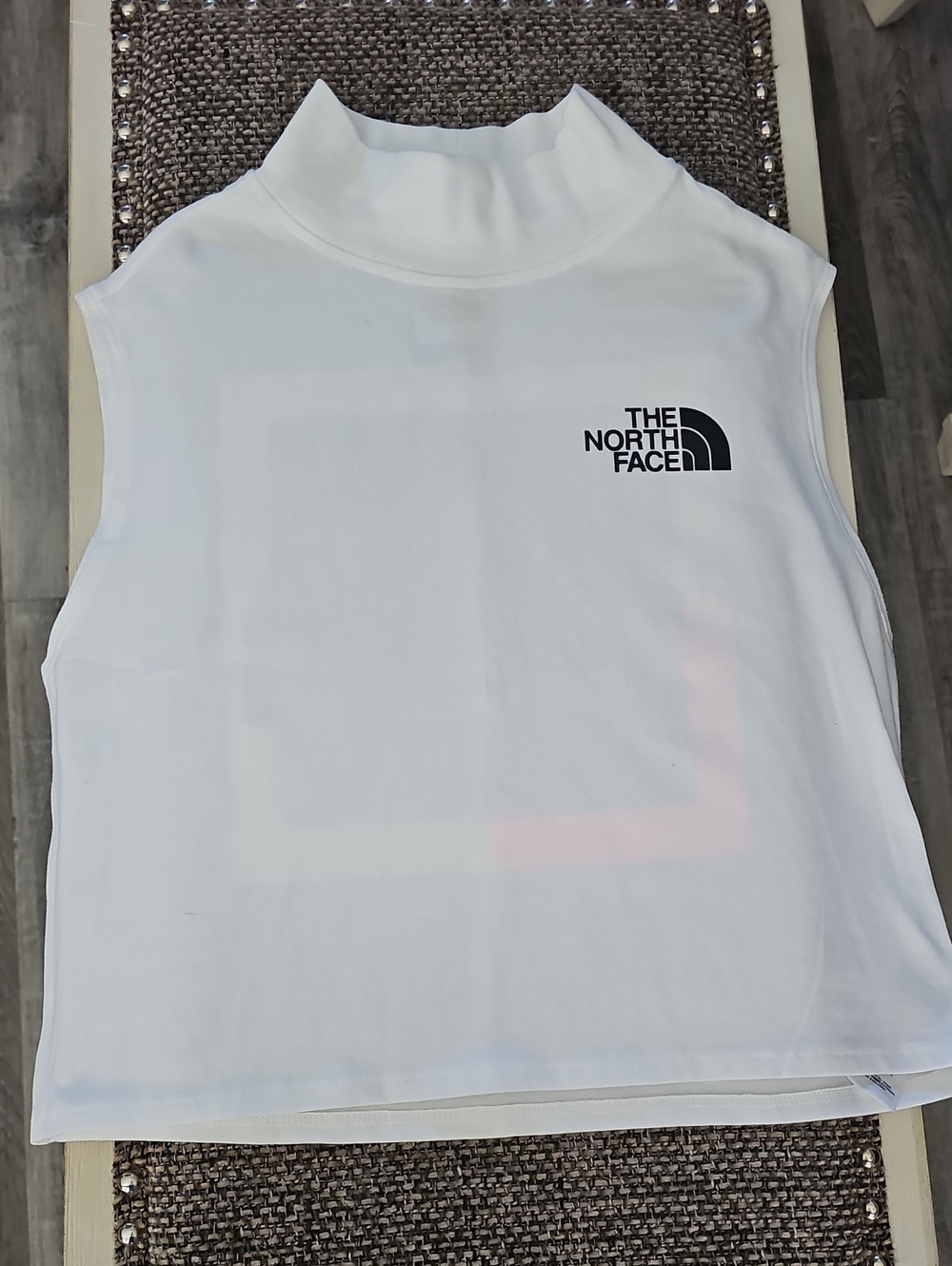 The North Face White Sleeveless Mock-Neck Performance Tank